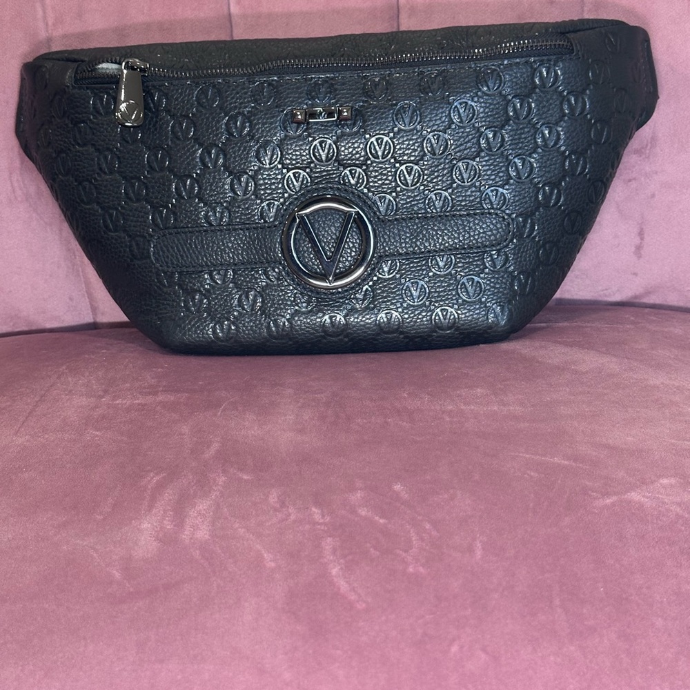 Valentino By Mario Valentino Mickey Monogram Leather Belt Bag